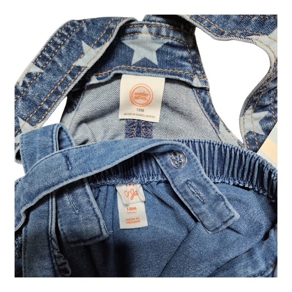 NWT Cat & Jack Ruffle Romper & Wonder Nation Stars Printed Dress Size 18… - Picture 4 of 4